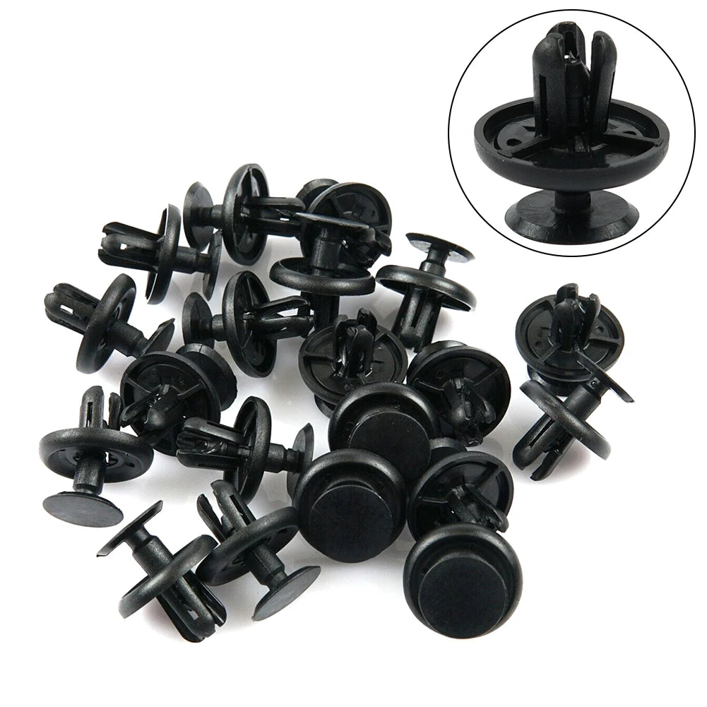 25Pcs Plastic Push Clips Hood Engine Under Cover For LEXUS ES300 ES350 For RAV4 Car Hood Engine Under Cover Interior Push Clips