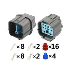 10-PIN AC Assembly Auto Waterproof 2.2mm 6.3mm Male Female Connectors  6181-0381 6189-0555 For Honda k Series