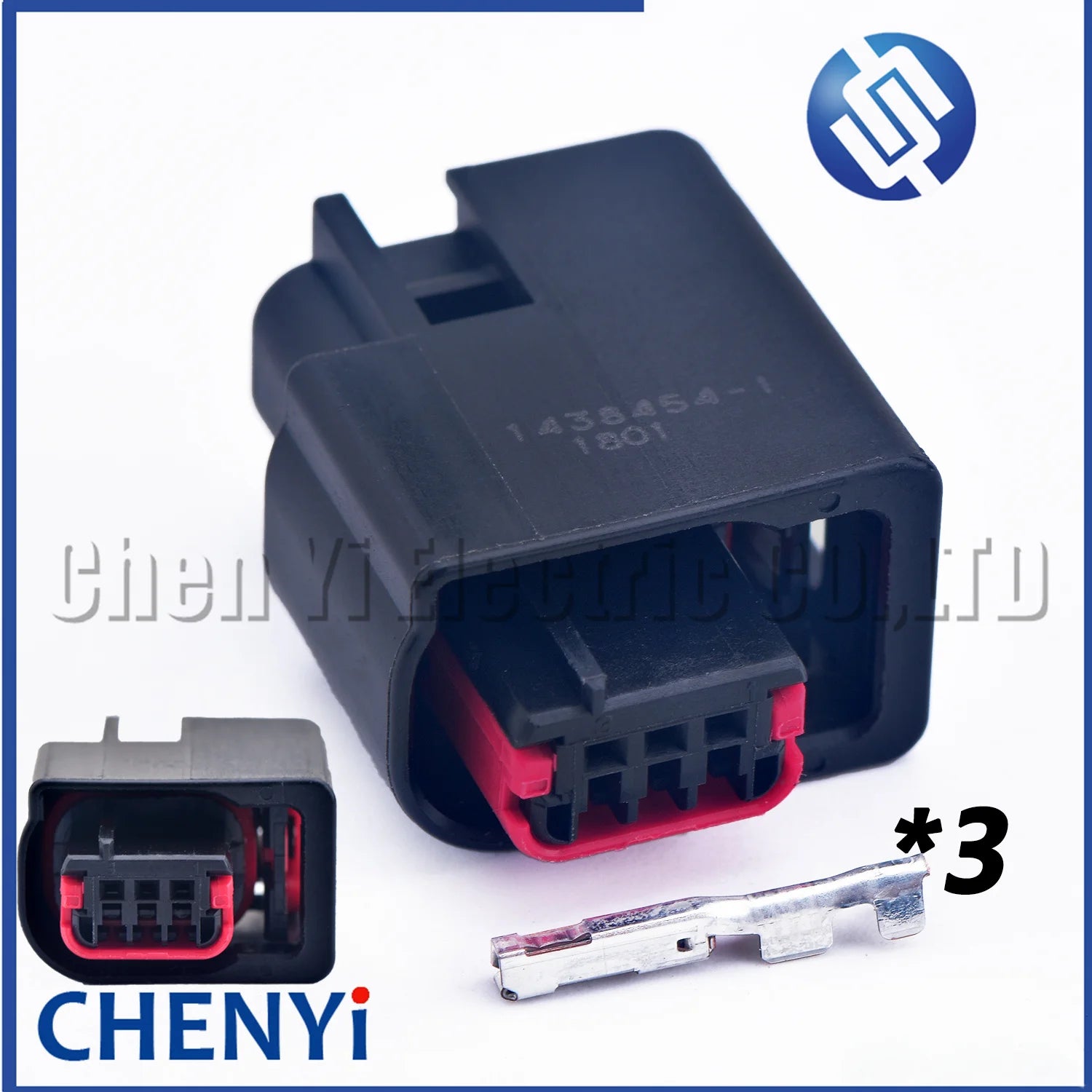 3 Pin Female Automobile waterproof Connectors 1438454-1 For 4x4 traction control Hall sensor Wire harness Plug