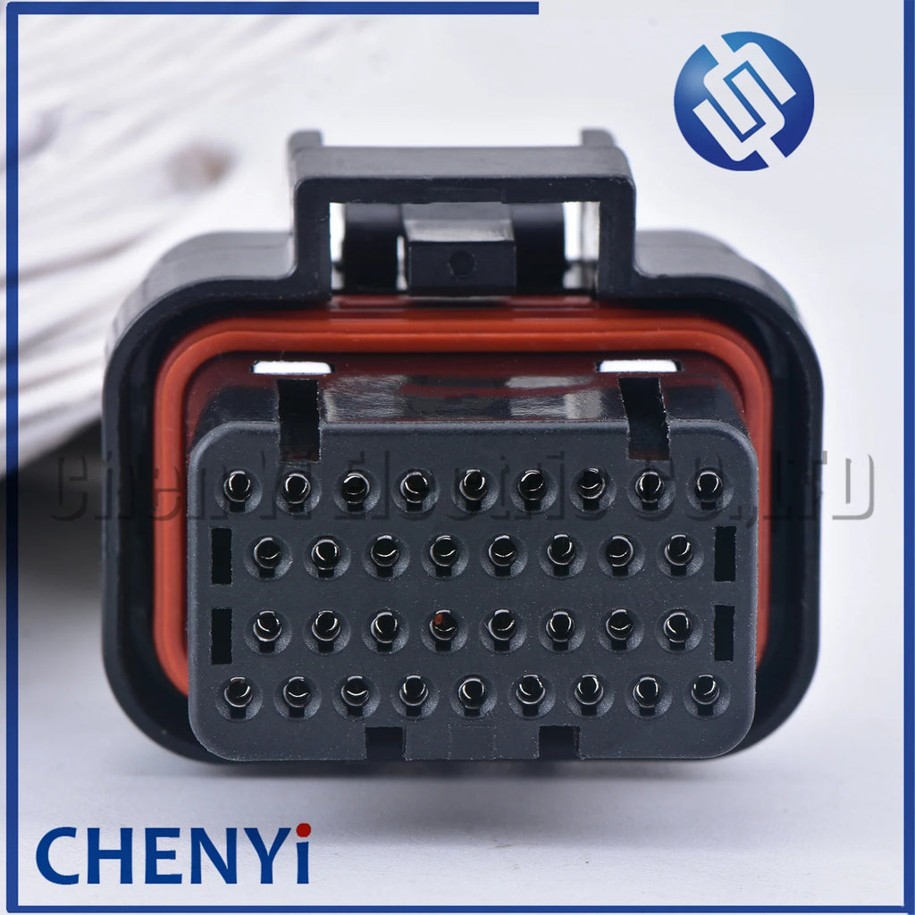 34 Pin/way ECU Auto Computer Connector PCB plug Socket Oil Gas connector plug With 2 meter Cable Wire 4-1437290-1 6437288-2