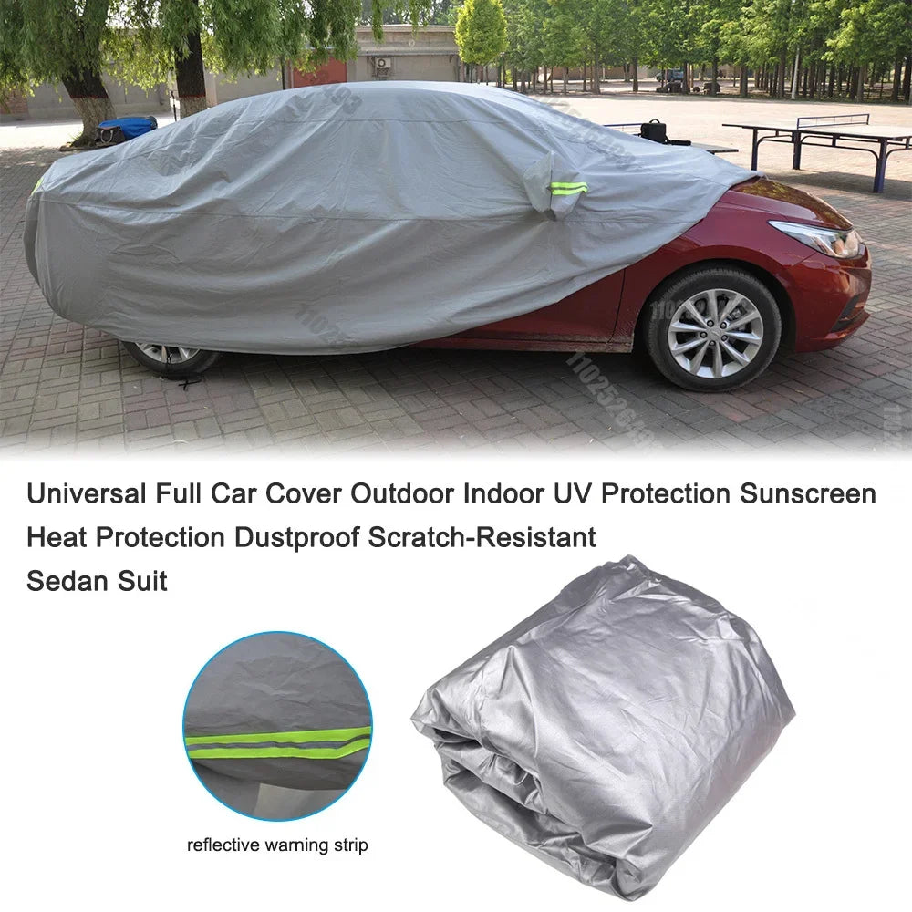 Universal Car Cover High Quality Full Outdoor UV Protection Protect Your Vehicle From Sun/Snow//Dust With Outdoor Tools amabilis