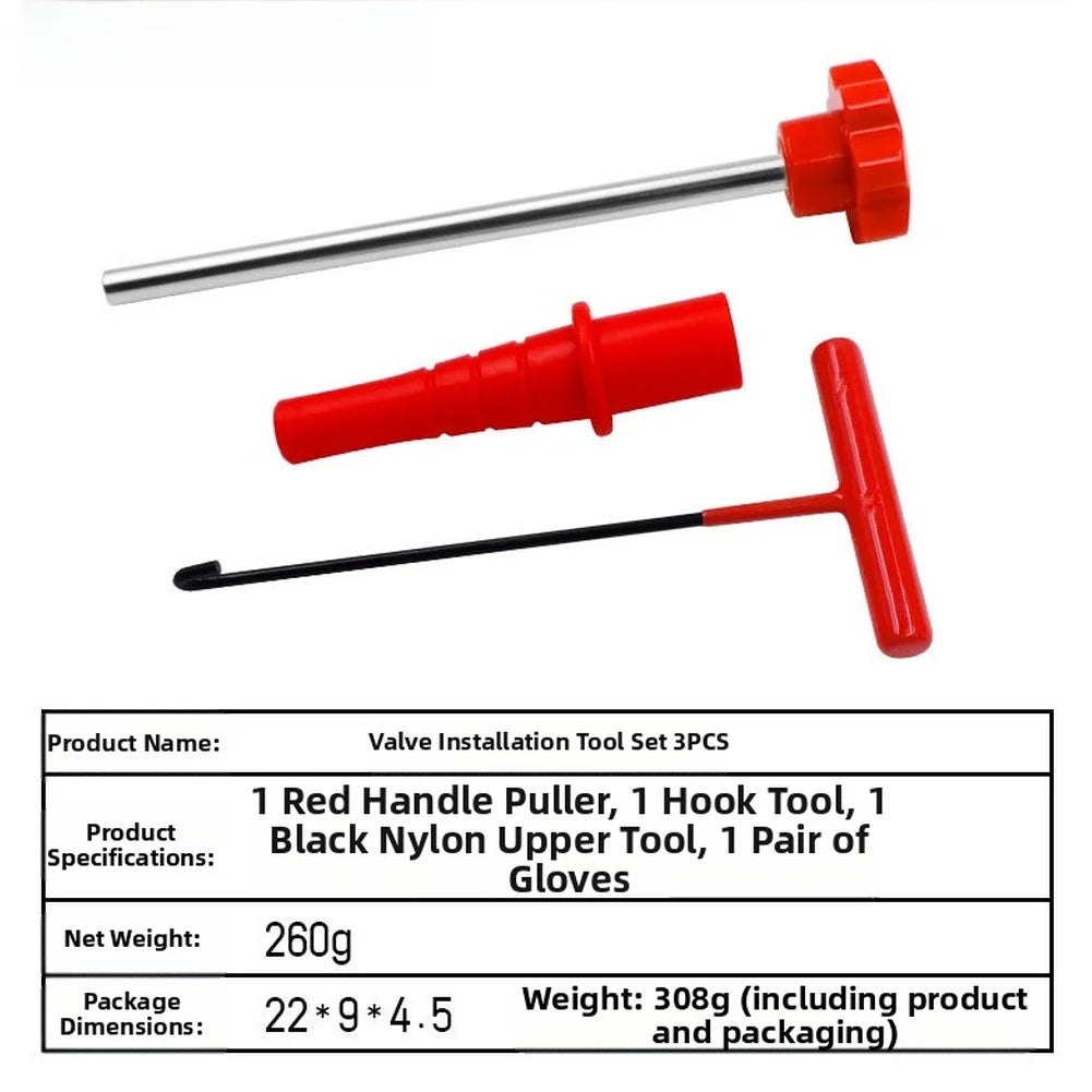 4X Tire Valve Stem Installation Tool Kit Quick Removal No Tire Removal Car Valve Stem Tool Kit For Replacing Leaky Valves In Car