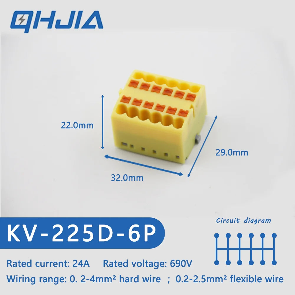 Fast Wiring Mini Rail-Type Quick Junction Box | 1-In-Multi-Out Plug-in Terminal Wire Connector for Easy Electrical Connection