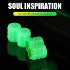 Mini Car Tire Valve Caps Luminous Valve Stem Caps Universal Fluorescent Tyre Nozzles Cover Tyre  wholesale