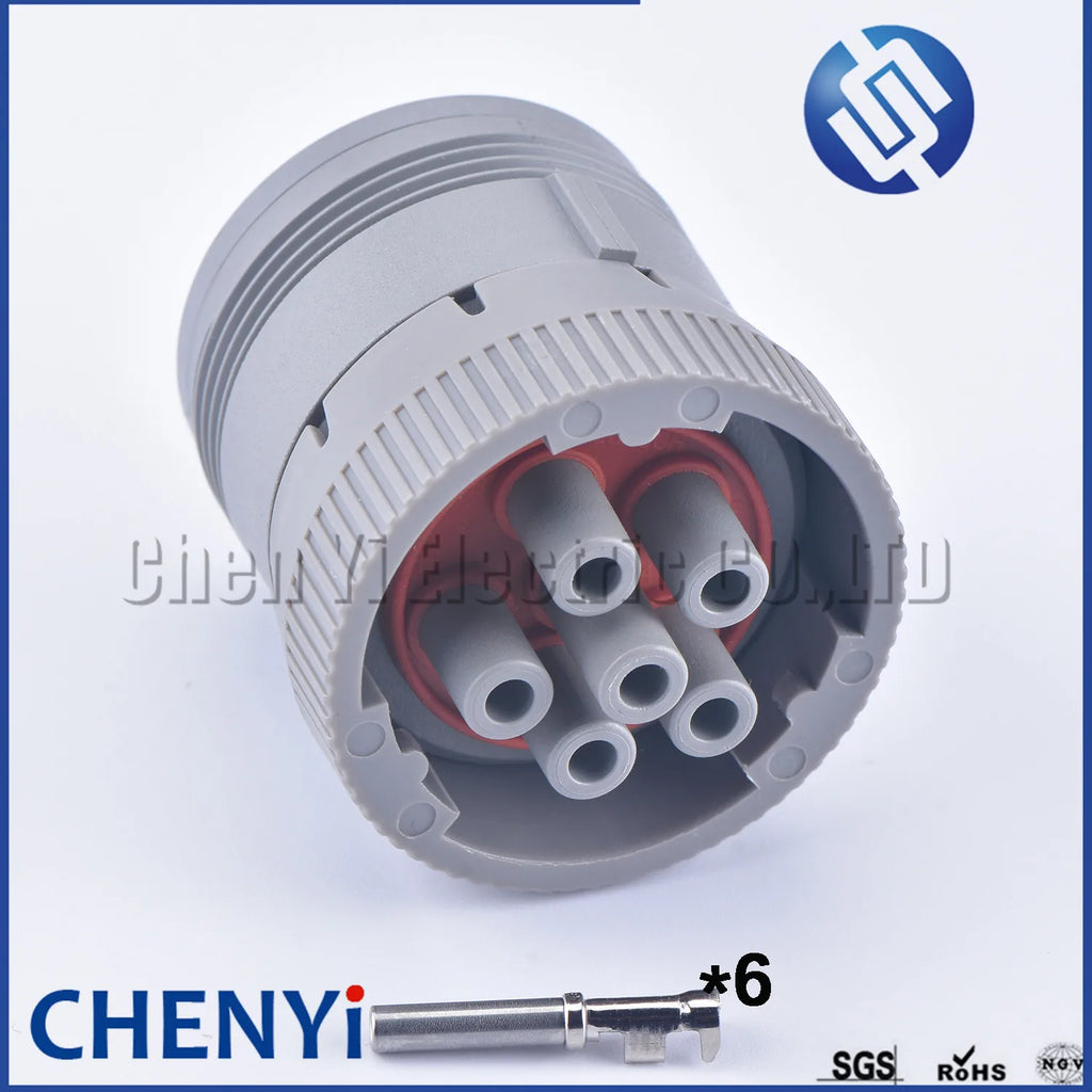 Gray 6 Pin HD16-6-96S HD10-6-96P 1.5mm Series Connector Waterproof Flame Retardant Plug For DEUTSCH