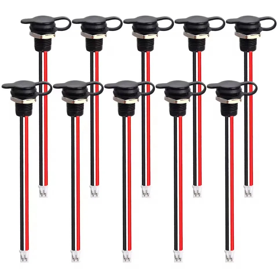 Flush Mount USB Type C Waterproof Receptacle 5V 3A Female Socket Pigtail 2 Pin Power Connector Retrofit Auto RV Marine Car Parts