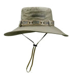 Summer Men Outdoor UV Protection Wide Brim Hiking Hat Mesh Fisherman Hat Beach Sunscreen Cap Summer Bucket Hats Men Amagi