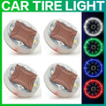4 LED 13 Mode Car Auto Waterproof Solar Energy Flash Wheel Tire Rim Led Light Lamp Color Automobile Burst Flashing LED Amagi