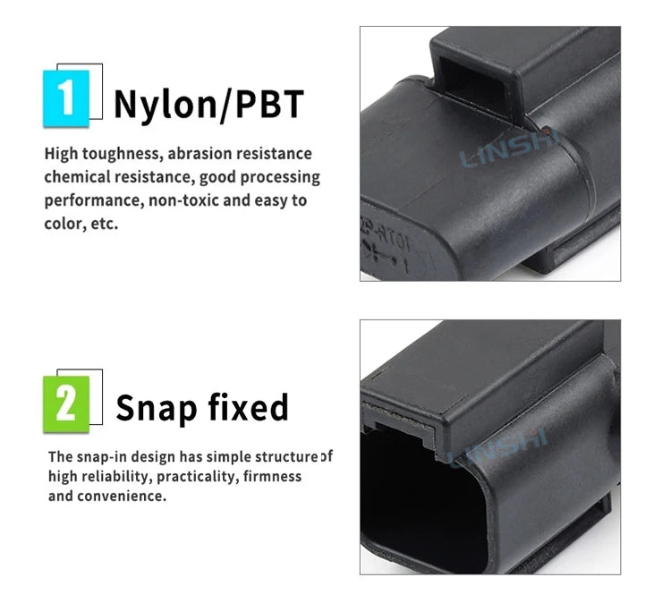 DT04-2P-RT01/DT04-2P-RT02 Automotive wiring harness connector with diode male connector