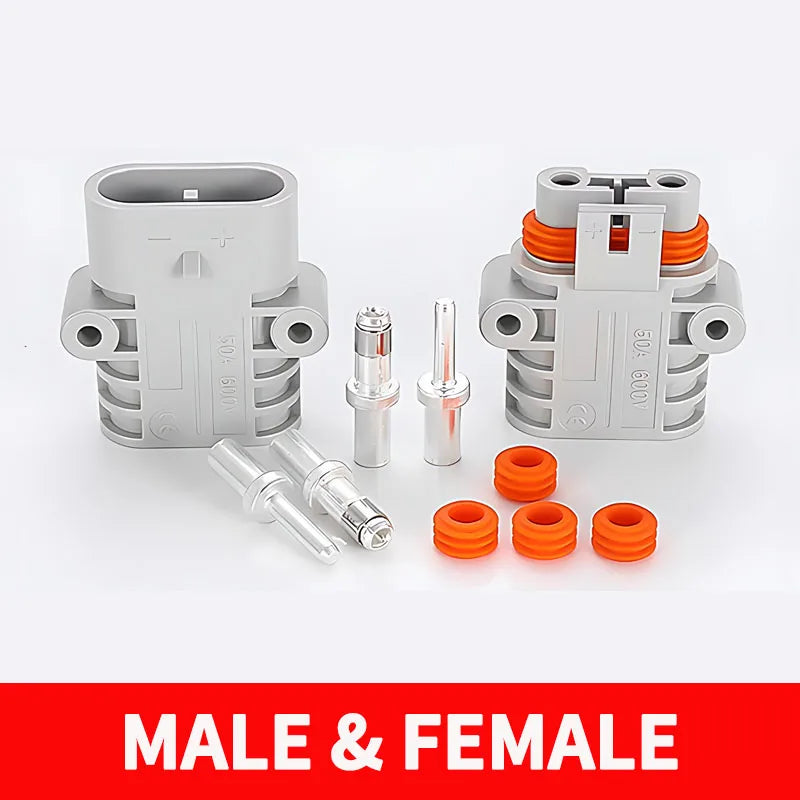 5/20/100 Sets  50A Parking Air Conditioning Connector Power Waterproof Plug 12V/24V High-power Car Lithium Battery Plug