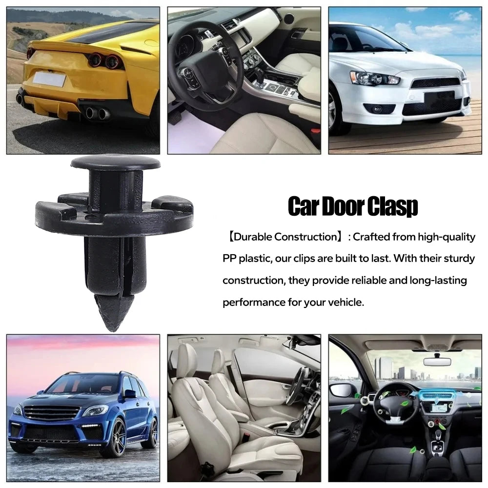 8mm Auto Fasteners Rivets Clips for Nissan Automotive Fastener Clips Body Push Retainer Bumper Trim Retainer Fastener 100/10Pcs