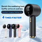 Motorcycle Portable Hand Fan 100 Wind Speeds Mini Turbo Handheld USB Rechargeable Highspeed Camping Cooling Electric Air Cooler