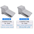 Lockable Pneumatic Foot Pedal Valve Switch, 2 Position 5 Way Air Control Valve FV320 FV420 4F210-08GL for Industrial Machinery