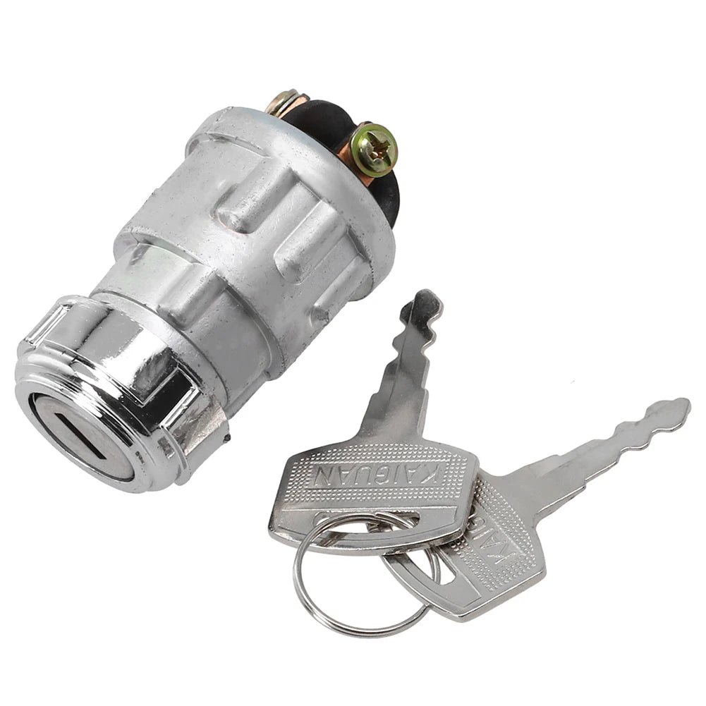 Car Boat Motorcycle Ignition Starter Switch 3 Position W/ 2 Key ON /OFF /Start Switch Lock Starter Switch