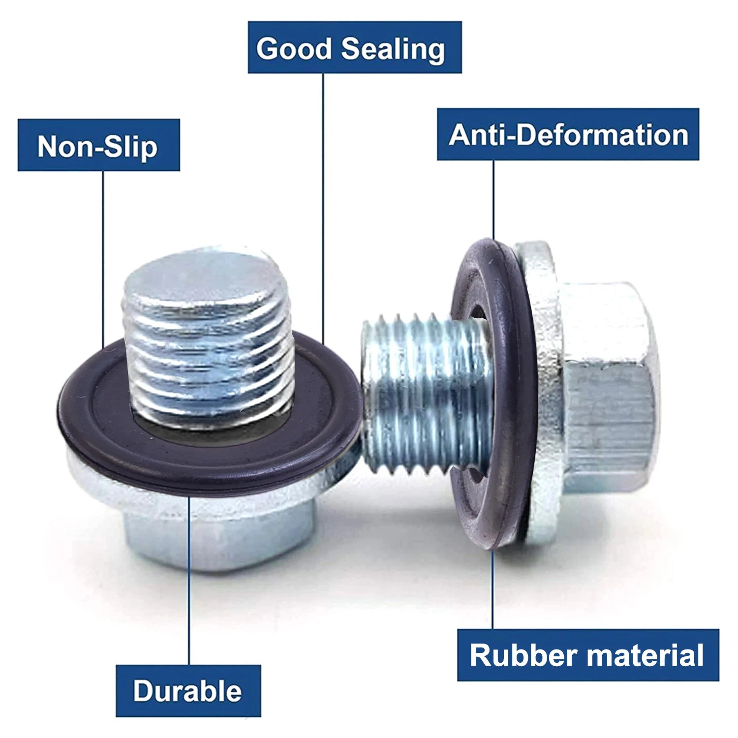 Car Sealing Oil Drain Screw Rubber Plug Gasket M12/M14 Universal Engine Oil Drain Plug Gaskets Auto Accessories 10/20/50/100pcs