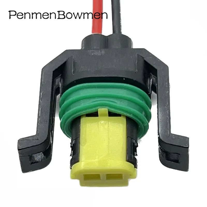 1 Set 2 Pin Automobile Fuel Injector Socket Waterproof Wiring Harness Female Connector Sheath with Wire 444040-2