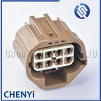 1 Set Brown 8 Pin 2.8mm series female automobile waterproof connector headlamp fog lamp turn lamp tail lamp plug 7283-6442-80