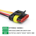 5/20/100 Sets HID 1/2/3/4/5/6 Pin Waterproof Auto Connector Kit with 15CM 18AWG Wire for Car/Truck Harness Wiring