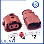 2 Pin 6.3mm series Automotive Waterproof Fan Connector Brake pump plug Socket 3B0973852A 3B0973752A 3B0 973 852A