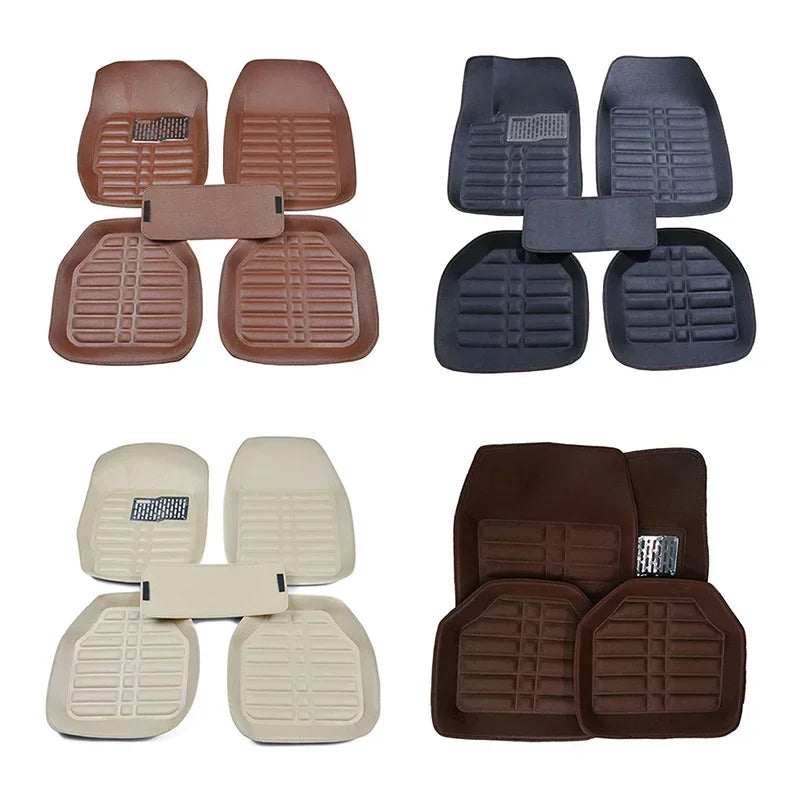 NEW Luxury Leather Car Floor Mats For Universality Foot Coche Accessories Carpets Waterproof Anti Dirty Amagi