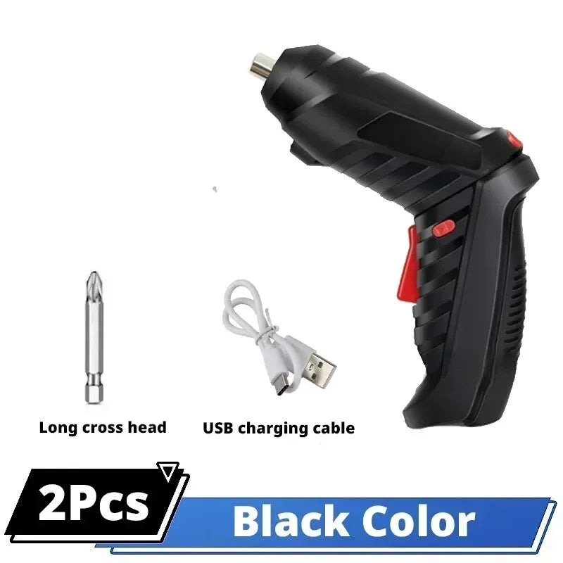 47-Piece Cordless Electric Screwdriver Kit with LED Light, Rechargeable Multifunctional Drill Driver for Home Projects