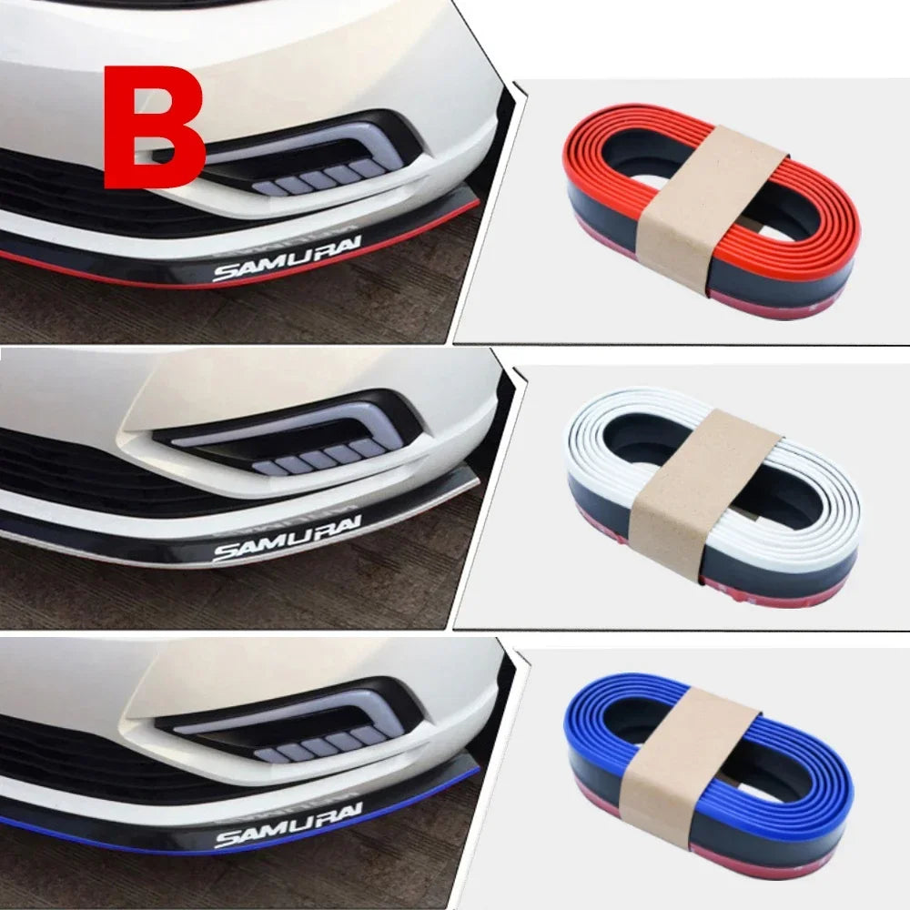 Universal Carbon Fiber Front Bumper Lip Protector Scratch Collision Resistant Easy Screw Installation Premium Look for Car Tools