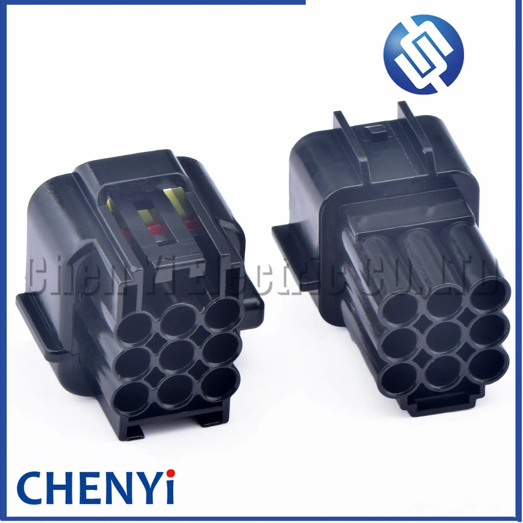 9 Pin black Automotive waterproof connector Motorcycle COP Ignition coil Wire Harness Plug FW-C-9F-B FW-C-9M-B With pins