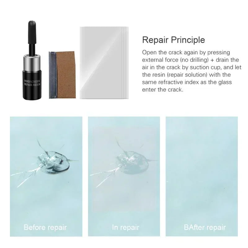 Car Glass Repair Window Cracks Gone Kit Remove Scratch Automobile Truck Motorcycles Broken Repair Windscreen Recovery Set Tools