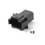 DT06-2S/DT04-2P Deutsch black connector Automotive waterproof wiring harness plug 12PB connector rubber shell with terminal