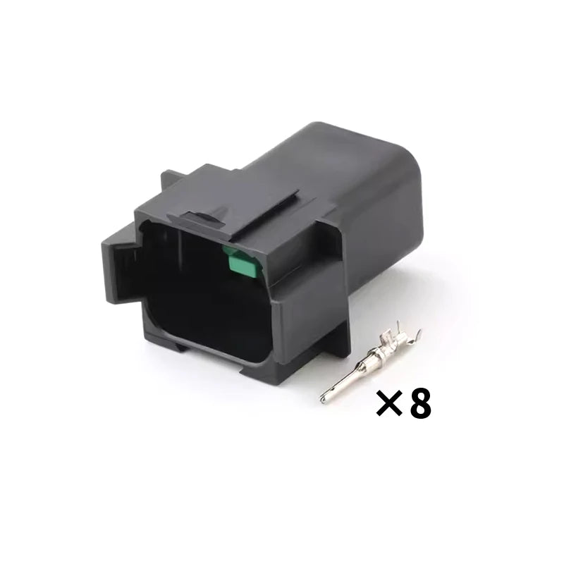 DT06-2S/DT04-2P Deutsch black connector Automotive waterproof wiring harness plug 12PB connector rubber shell with terminal