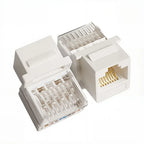 Tool-Free Keystone Jack CAT5E/CAT6/CAT6A RJ45 Ethernet Wall Plate - U/UTP Network Module Adapter for Home/Office/Data Center