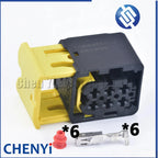 1 Set 6 Pin 2.8mm Series female Black Auto Plastic Housing Electrical Connector Car Cable Harness Socket Auto Parts 1-1418437-1