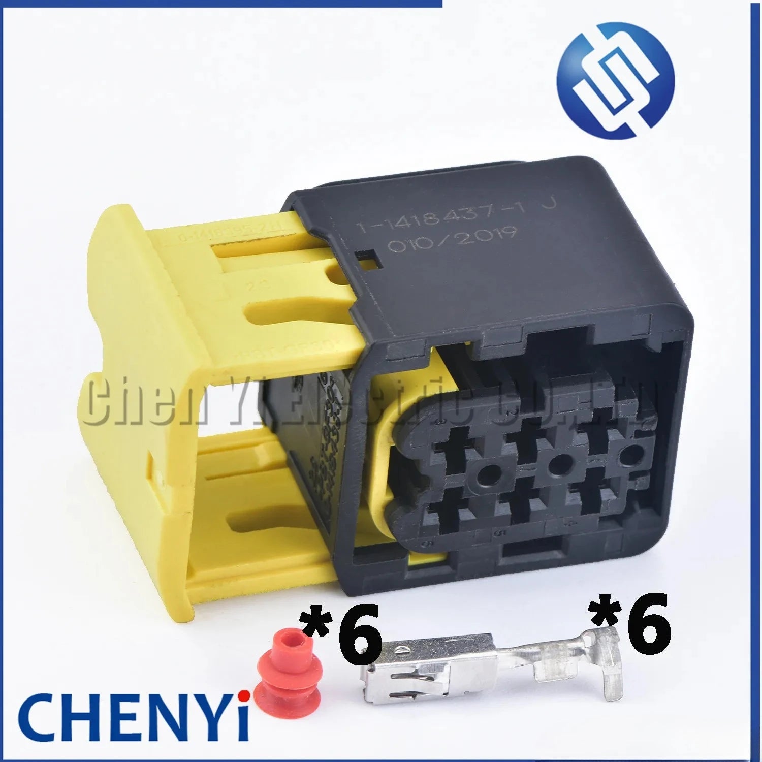 1 Set 6 Pin 2.8mm Series female Black Auto Plastic Housing Electrical Connector Car Cable Harness Socket Auto Parts 1-1418437-1