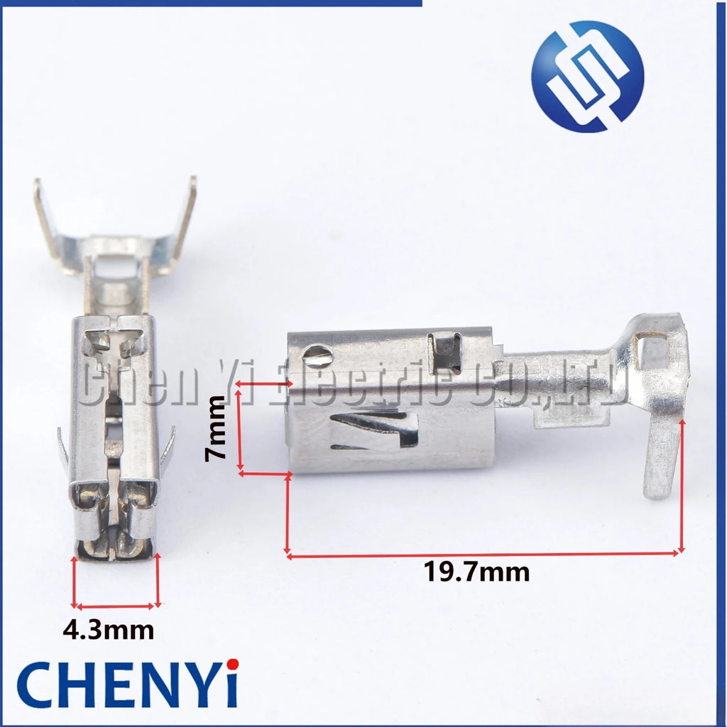 20 Pcs 6.3 MM Auto Crimp Wire Terminal Loose Car Connector Mental Pins G394 Tinned Copper Terminal 1241410-1 1241412-1 1241414-1