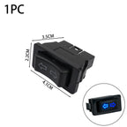 General 5-Pin DC 12V 20A Motors Electric Window Switch Lift/Lower Switch Blue/Red Light Color and Wiring Harness Interior Trim