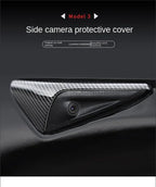 imitate Carbon Fiber For Tesla 2021 2022 2023 Model Y 3 Fender Side Camera Protective Cover Glossy Matte Color Amagi