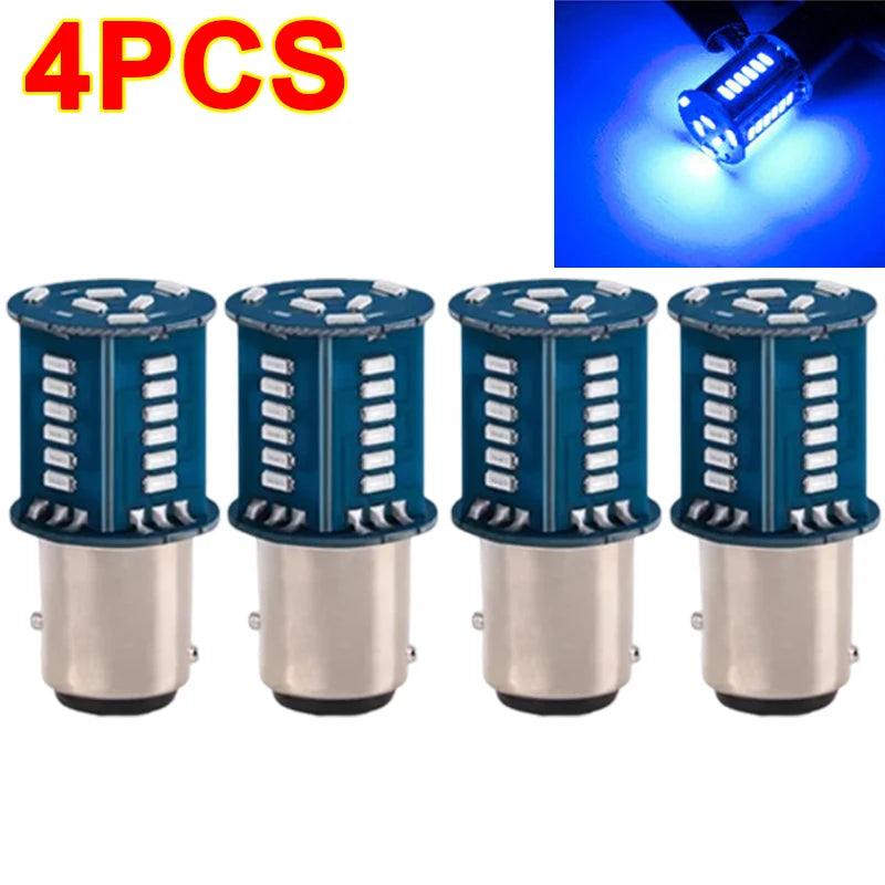 1/4pcs 1157 Strobe Brake Light Streamer BAY15D P21/5W DRL Reversing Parking Turn Signal Stop Tail Lamp for Auto Motorcycle