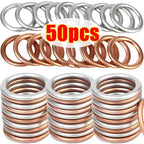 Car Oil Pan Drain Gasket Drainage Bolt Pad Aluminum/ Copper Oil Drain Plug Gasket Replaceable Accessories for Volkswagen Audi