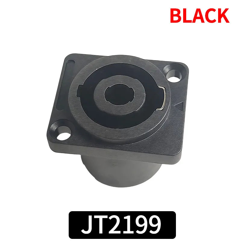 4/10/20PCS 4-Pin Neutrik Style Square Panel Mount Socket, Compact Locking Audio Connector for Power Amplifier and Stage Rack