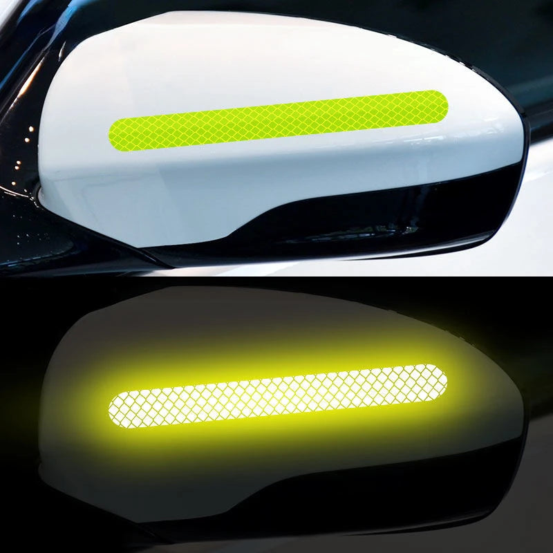 Car Rearview Mirror Reflector Stickers Universal Warning Anti-collision Reflective Strips Auto Exterior Accessories Reflex Tape