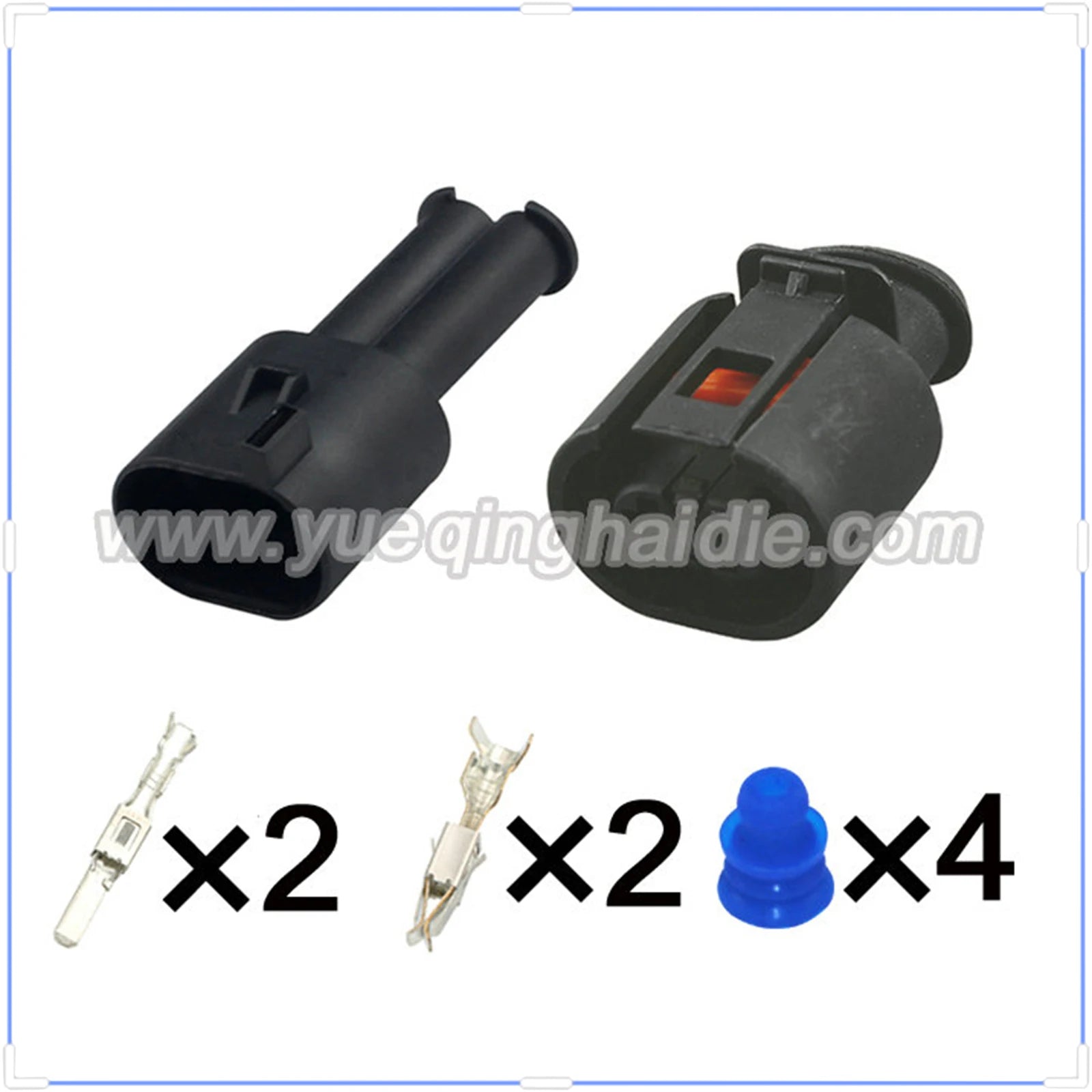 2Pin Connectors 3.5mm Male and Female Connector Automotive Wire Harness Cable Socket for AUDI 357973332 357973202 6N092799