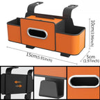 Universal Fit 4-in-1 Car Seat Organizer Tissue Holder Cup Slots Hooks Phone Holder Durable Multi-Functional Storage Box Vehicle
