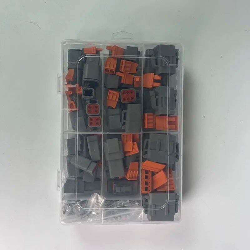 Deutsch DTM Series Sealed Connector Kit (DTM06 & DTM04) 1-10 Boxes - Automotive Waterproof Plug with Terminals & Pins for Truck