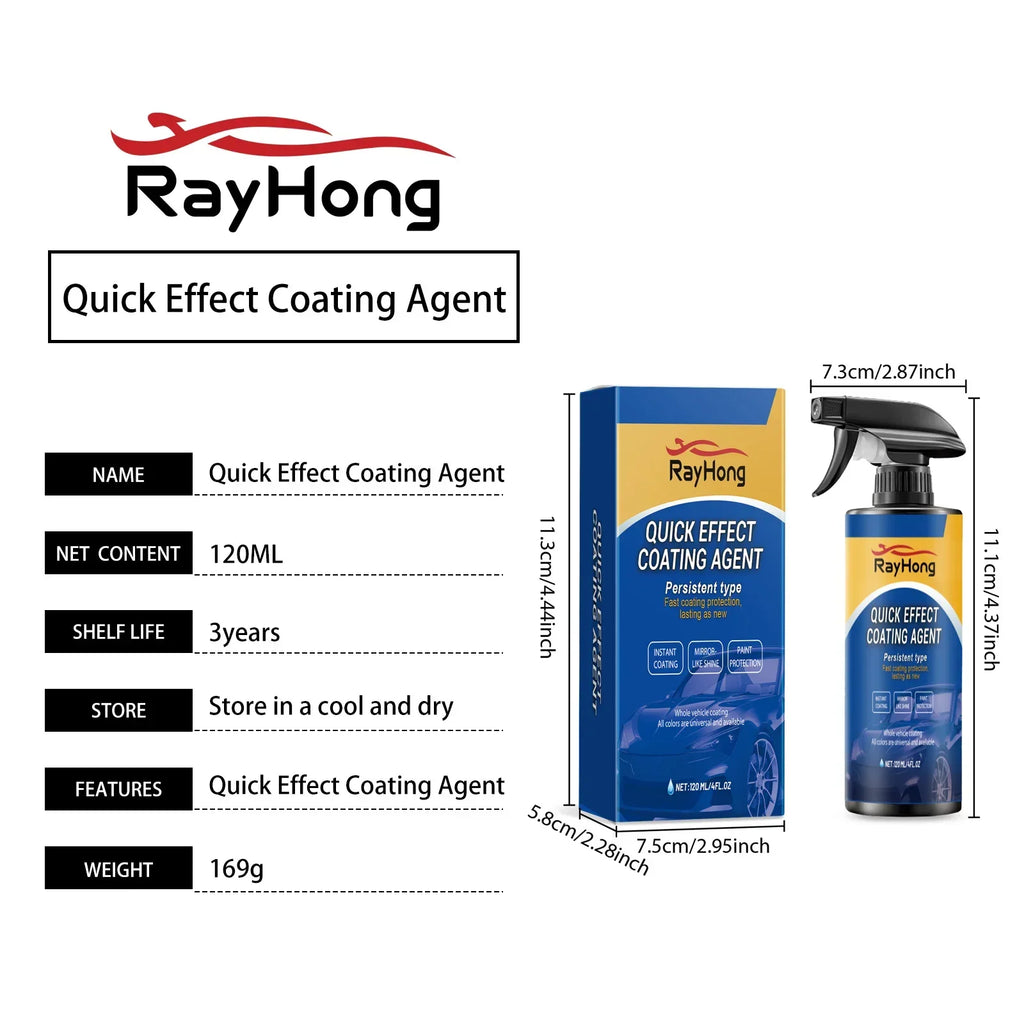 Car Coating Spray Quick Effect Coating Spray 120ml Coating Agent Spray High Protection Quick Scratch Remover For Vehicles Amagi