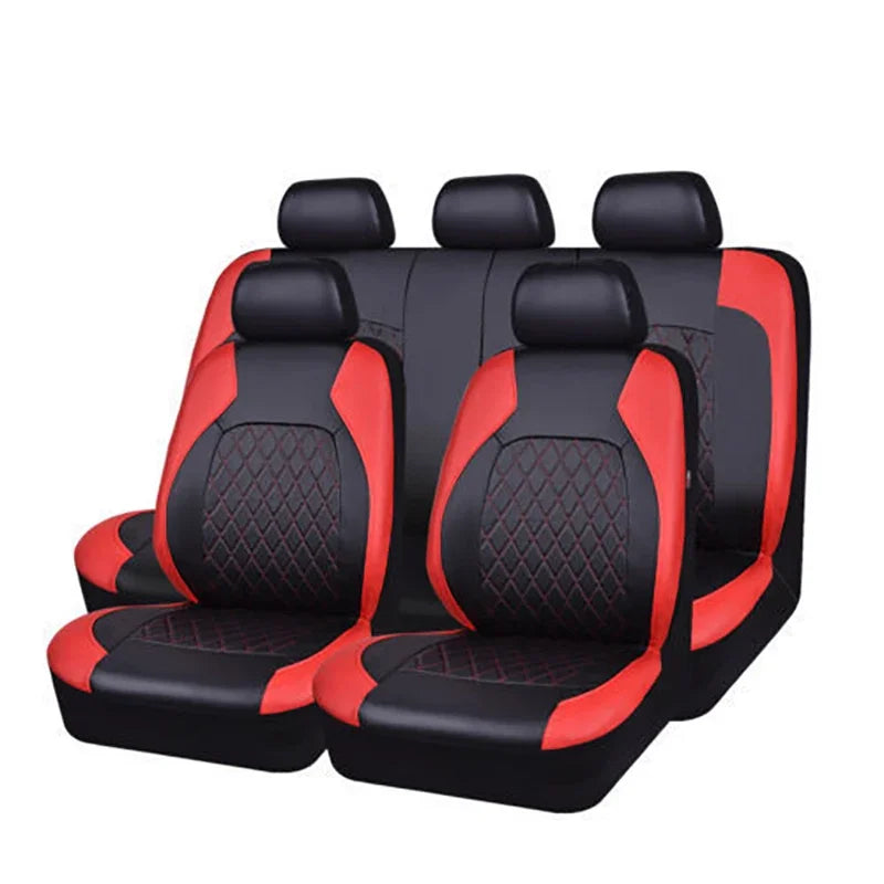Luxury PU Leather Car Seat Cover Set Full Coverage Anti-Scratch Fits Sedan/SUV/Truck  Universal Protection Easy Installati amagi
