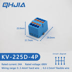Fast Wiring Mini Rail-Type Quick Junction Box | 1-In-Multi-Out Plug-in Terminal Wire Connector for Easy Electrical Connection