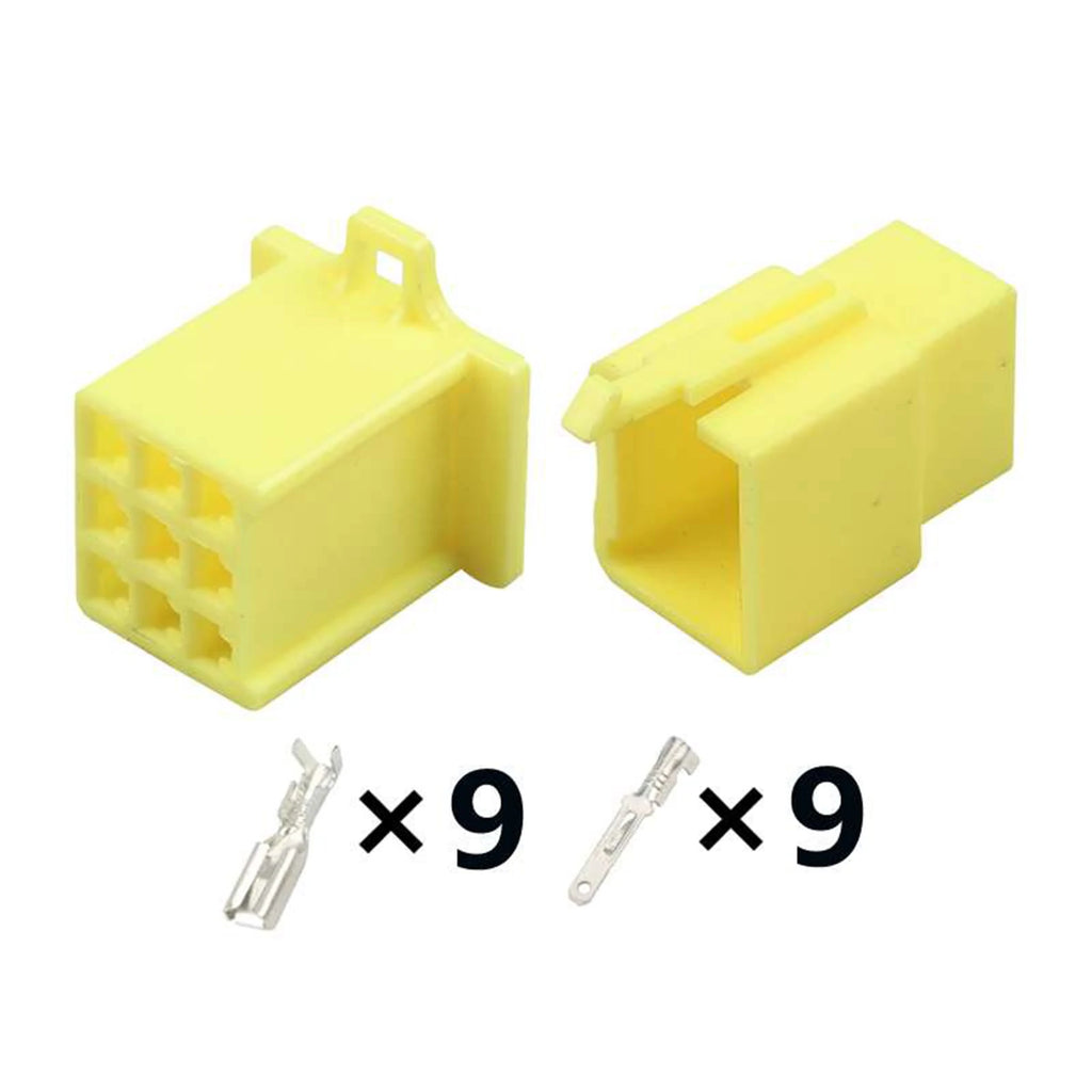 9PIN Connector Unsealed 2.8mm Male Female Connector Handle Switch Plug Wiring Harness Cable Socket 6030-9991 6040-9111