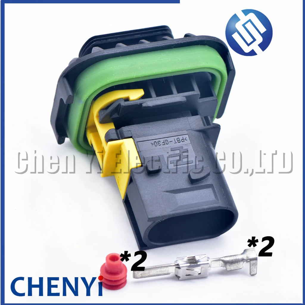 2 Pin Automotive Connector Waterproof Socket Wire harness plug With Rubber Pins 1-1418483-1 1-1703841-1 1-1703839-1 1670150-1