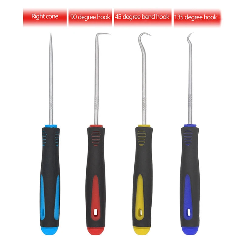 4Pcs/set Sealing Repair Props Car Auto Vehicle Oil Seal Screwdrivers Set O-Ring Seal Gasket Puller Remover Pick Hooks Tools