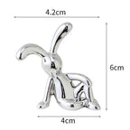 Cartoon Animal Rabbit Car Interior Center Console Decoration Personality Dining Table Desk Creative Props Accessories